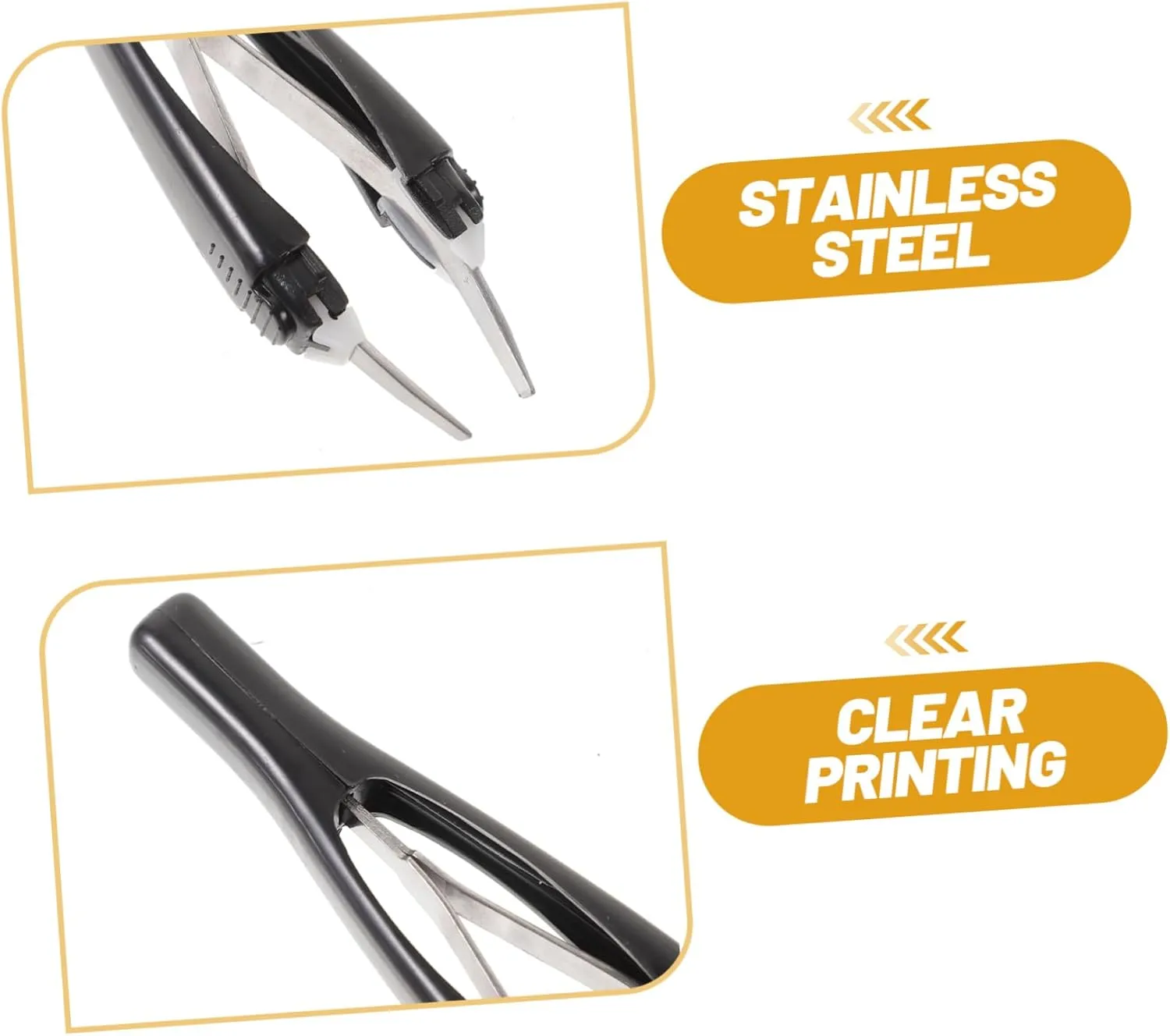 Angoily 3pcs Eyebrow Threading Tweezers Precision Stainless Steel Eyebrow Tweezer Kit for Makeup Random Color