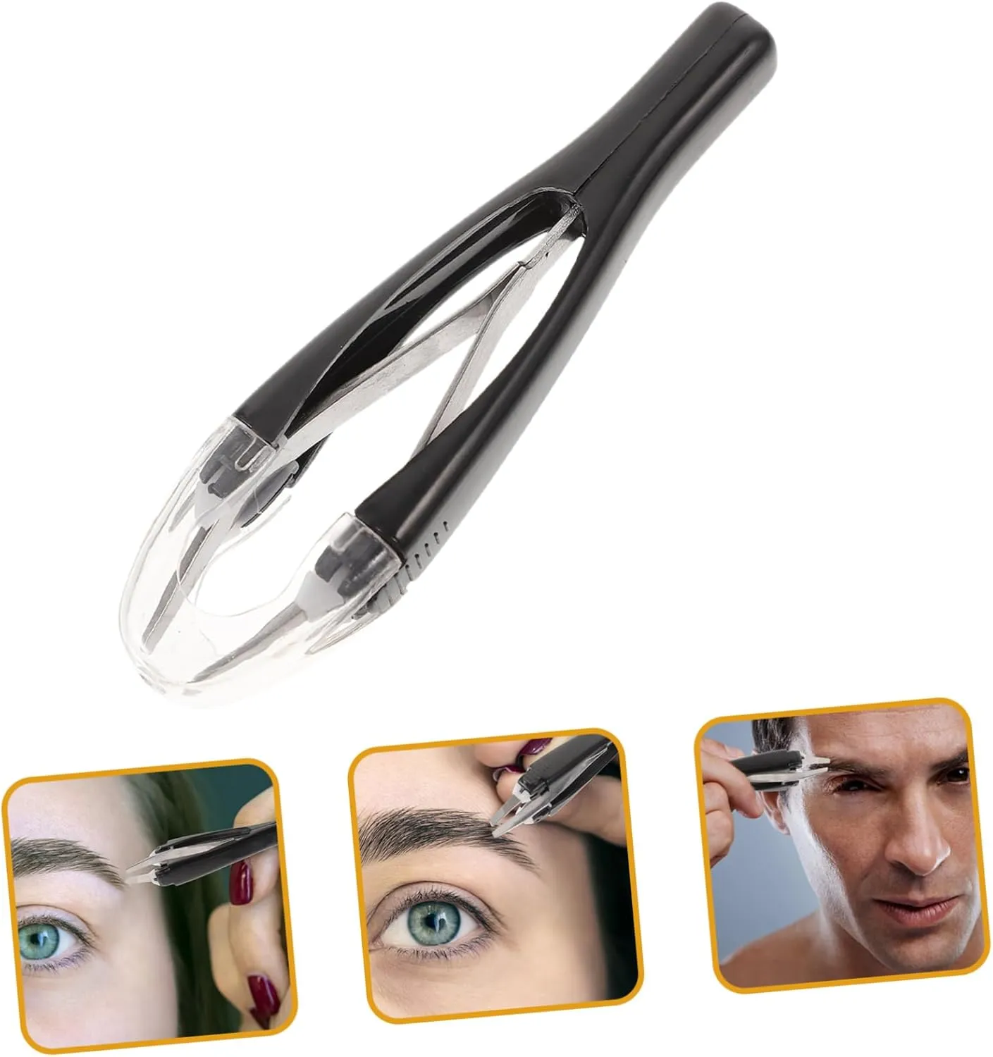 Angoily 3pcs Eyebrow Threading Tweezers Precision Stainless Steel Eyebrow Tweezer Kit for Makeup Random Color