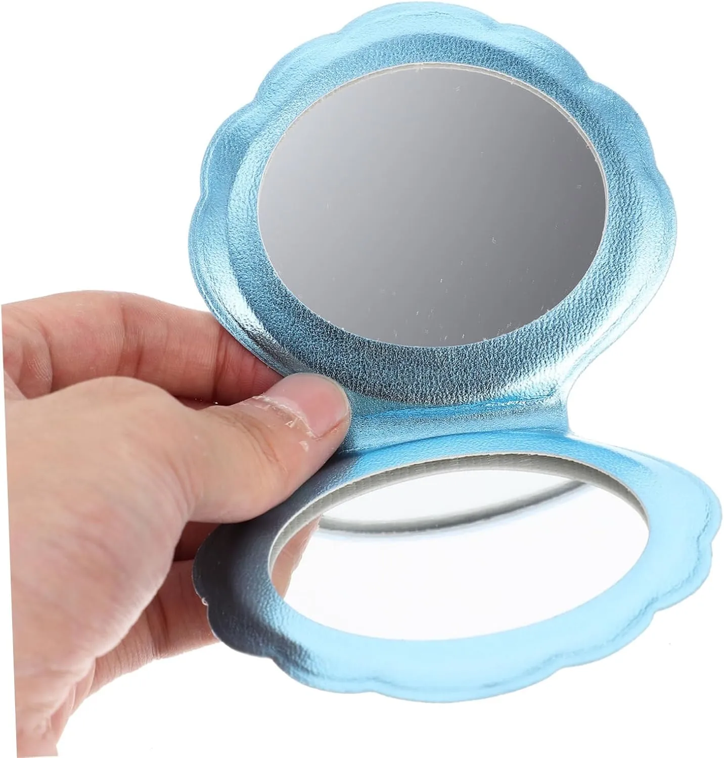 Angoily 3sets Hand Makeup Mirror True Mirror Compact Small Portable for Girls Women 2pcs*3