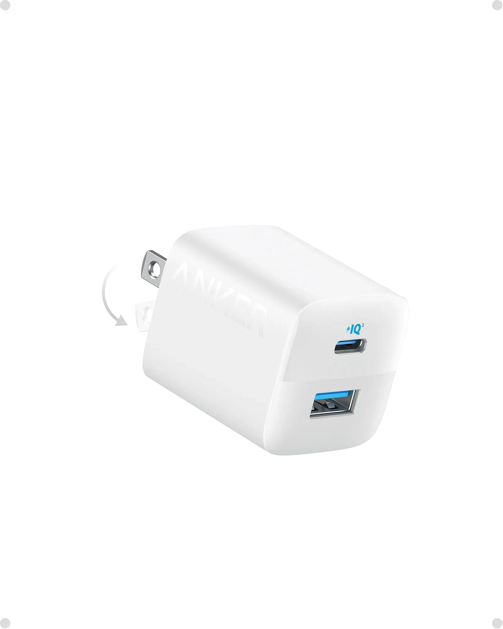 Anker 323 Dual Port Compact Charger 33W (A2331K11)-20W USB-C  12W USB-A