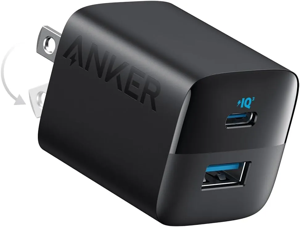 Anker 323 Dual Port Compact Charger 33W (A2331K11)-20W USB-C  12W USB-A
