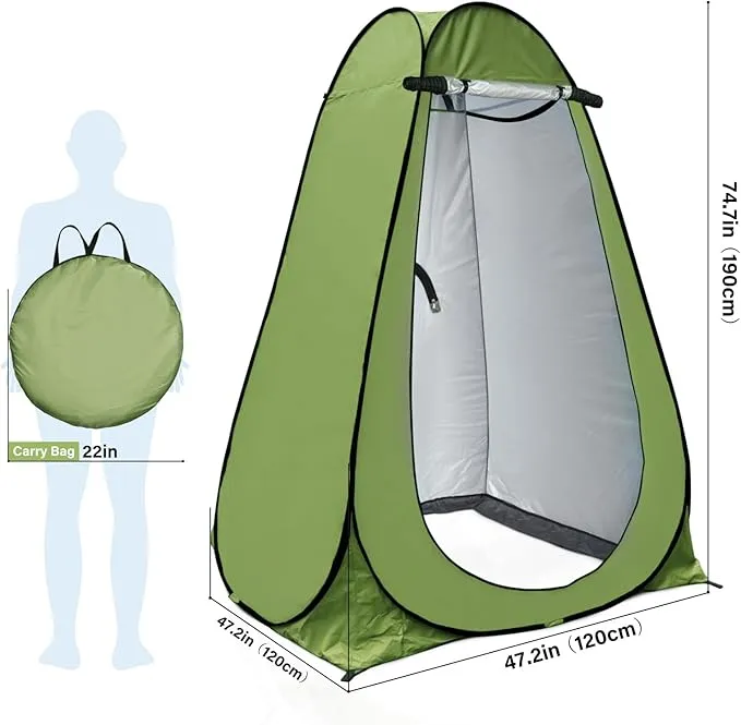 anngrowy Pop Up Privacy Tent Shower Tent Portable Outdoor Camping Bathroom Toilet Tent Changing Dressing Room Privacy Shelters Room for Hiking and Beach Sun Shelter Picnic Fishing– UPF40  Waterproof