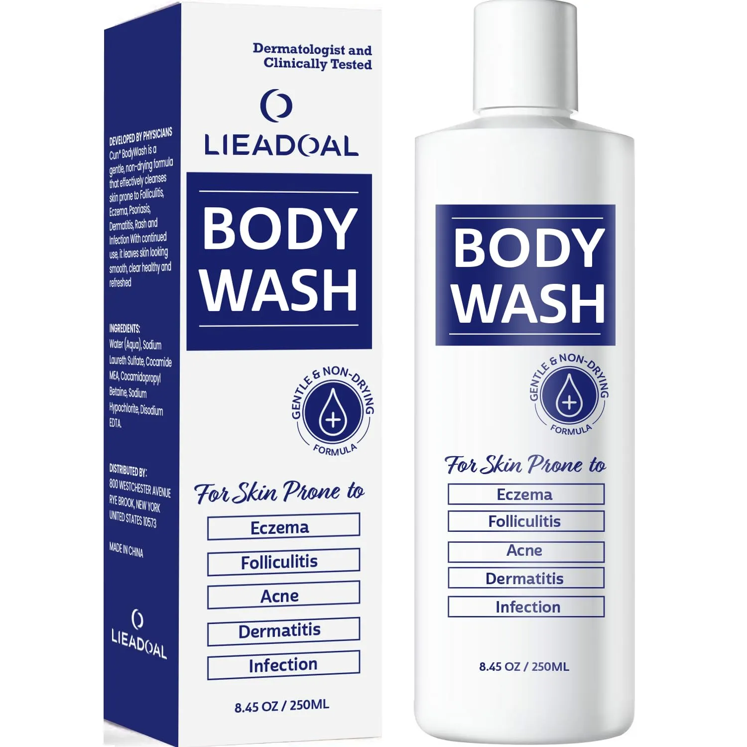 Antifungal Body Wash for Acne and Eczema: Folliculitis Treatment for Skin Prone to Dermatitis, Tinea Versicolor, Ringworm, Joch Itch & Hidradenitis Suppurativa