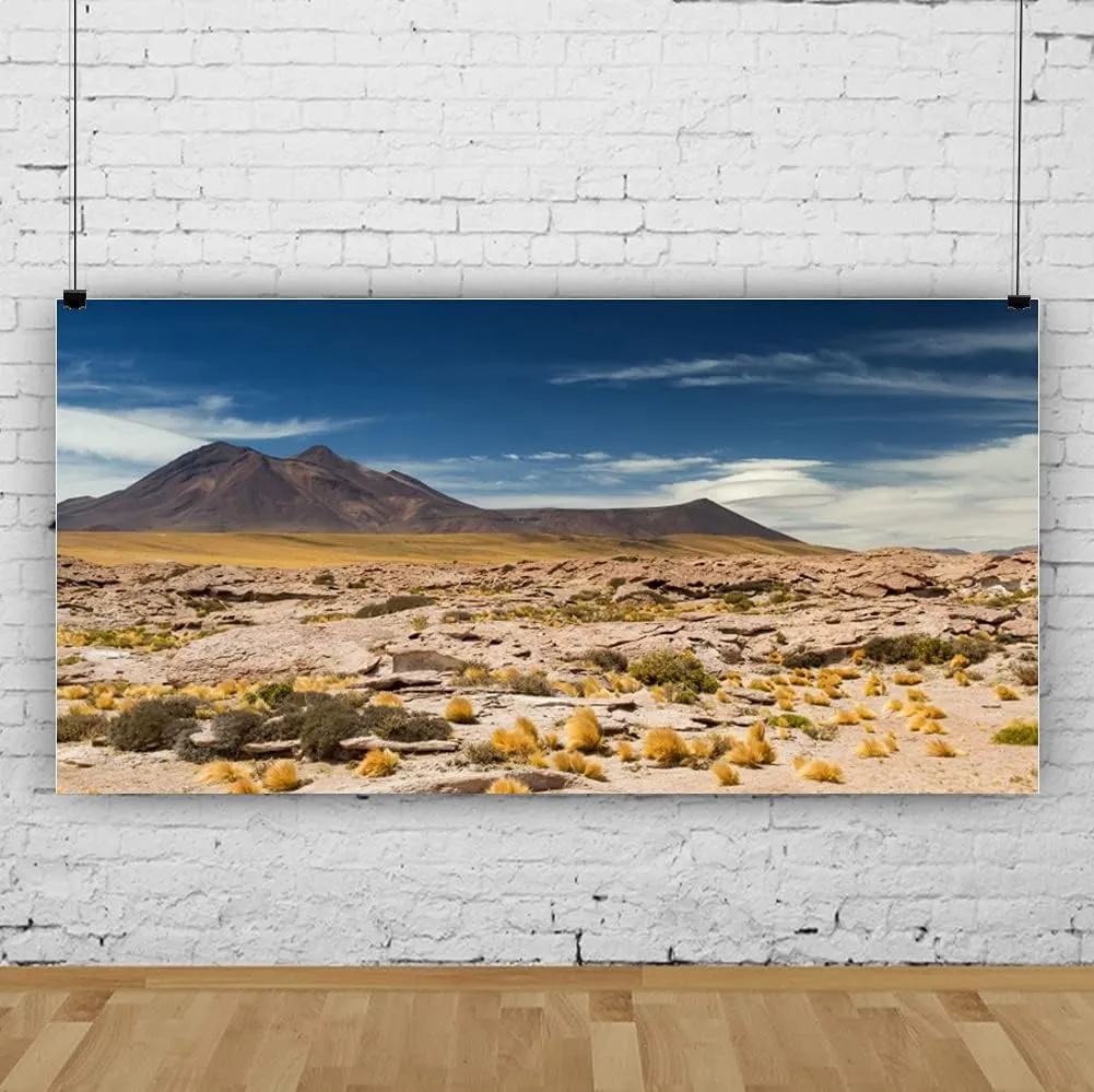 AOFOTO 10x5ft Western Scene Plateau Mountain Nature Landscape Backdrop Desert Tumbleweed Wild Plant Bush Saguaro Wall Decor Art Print Poster Wallpaper Background for Photography Photo Shoot Props