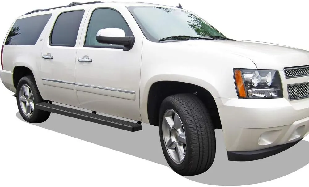 APS 5in Stainless Steel Black Running Boards Compatible with Chevy Suburban 2500 2000-2014 4Dr& GMC Yukon XL 2500 2000-2014 4Dr (0.75 Ton Exclude 01-10 Z71 Model) (Nerf Bars Side Steps)