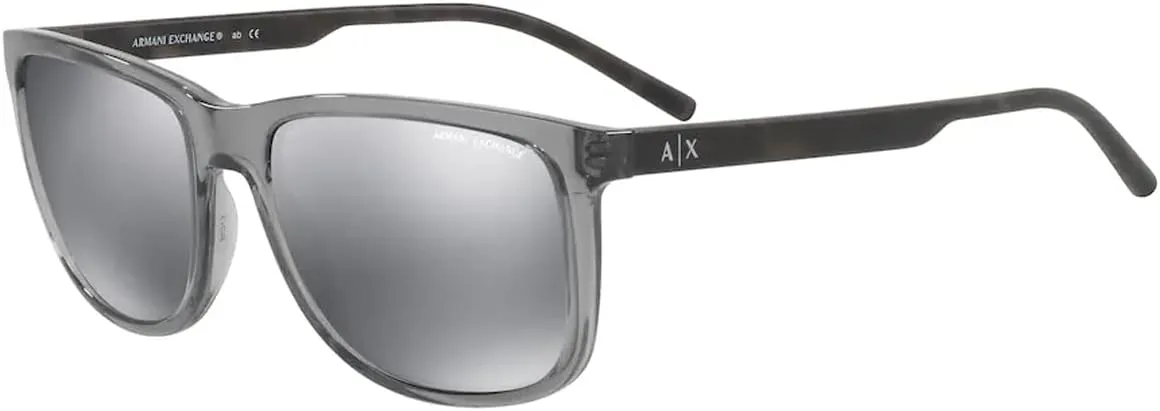 Armani Exchange AX4070S Square Sunglasses for Men   BUNDLE with Designer iWear Care Kit