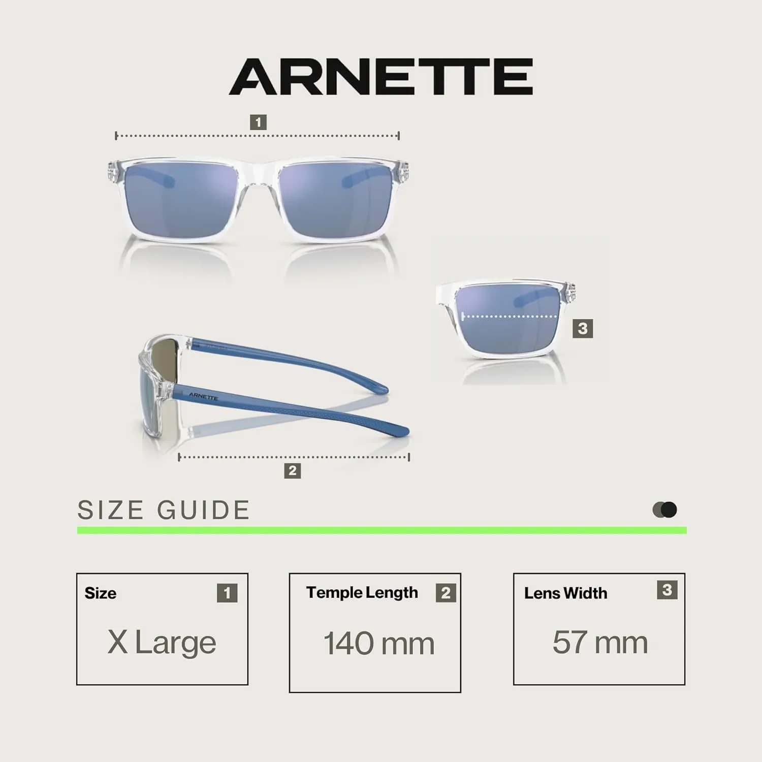 ARNETTE Mwamba AN4322 Rectangle Sunglasses for Men   BUNDLE WIth Designer iWear Complimentary Eyewear Kit