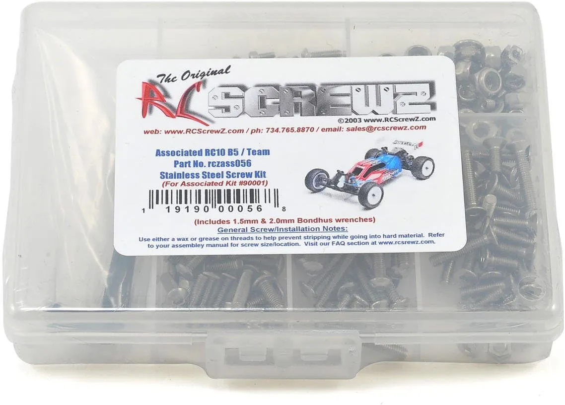 Associated RC10 B5 / Team Stainless Steel Screw Kit