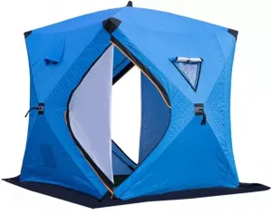 ASSYA Ice Fishing Shelter Camping Gear Outdoor Winter Camping Triple-Padded Extended Hem for Enhanced Warmth Suitable for 2-3 People