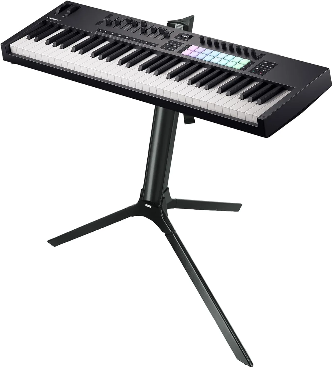 Audiosavings Bundle: Novation LAUNCHKEY 61 MK4 61-Key USB MIDI Ableton Live Keyboard Controller Bundle with STAY-COMPACT Keyboard Stand in Black w/Carry Bag (2 Items)