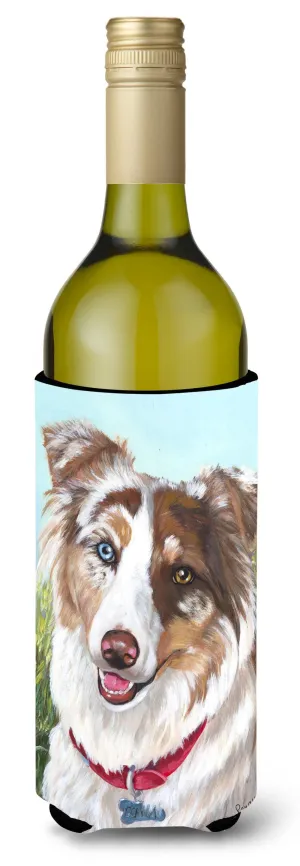 Australian Shepherd Scarlet Wine Bottle Hugger PPP3009LITERK