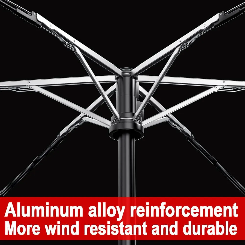 Automatic Mini Travel Windproof Folding Umbrella - UV Protection, Instant Open/Close for Rain/Sun, Small Compact Lightweight Design Fits in Tote Bag/Travel Case/Backpack for Commute,Women&Men