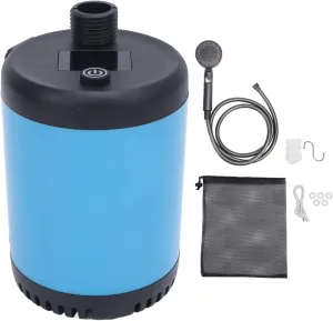 AYNEFY Portable Camping Shower 7800mAh Rechargeable Pump Filtered Showerhead 2M Hose, Continuous Use for 80min, ABS Material, Outdoor Hiking Beach Travel