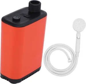 AYNEFY Portable Camping Shower Set, Rechargeable Battery, Water, for Outdoor Adventures, 2600mAh Battery, ABS Material