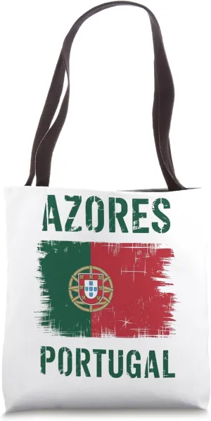 Azores Islands Portuguese Flag I Love Portugal Souvenir Tote Bag