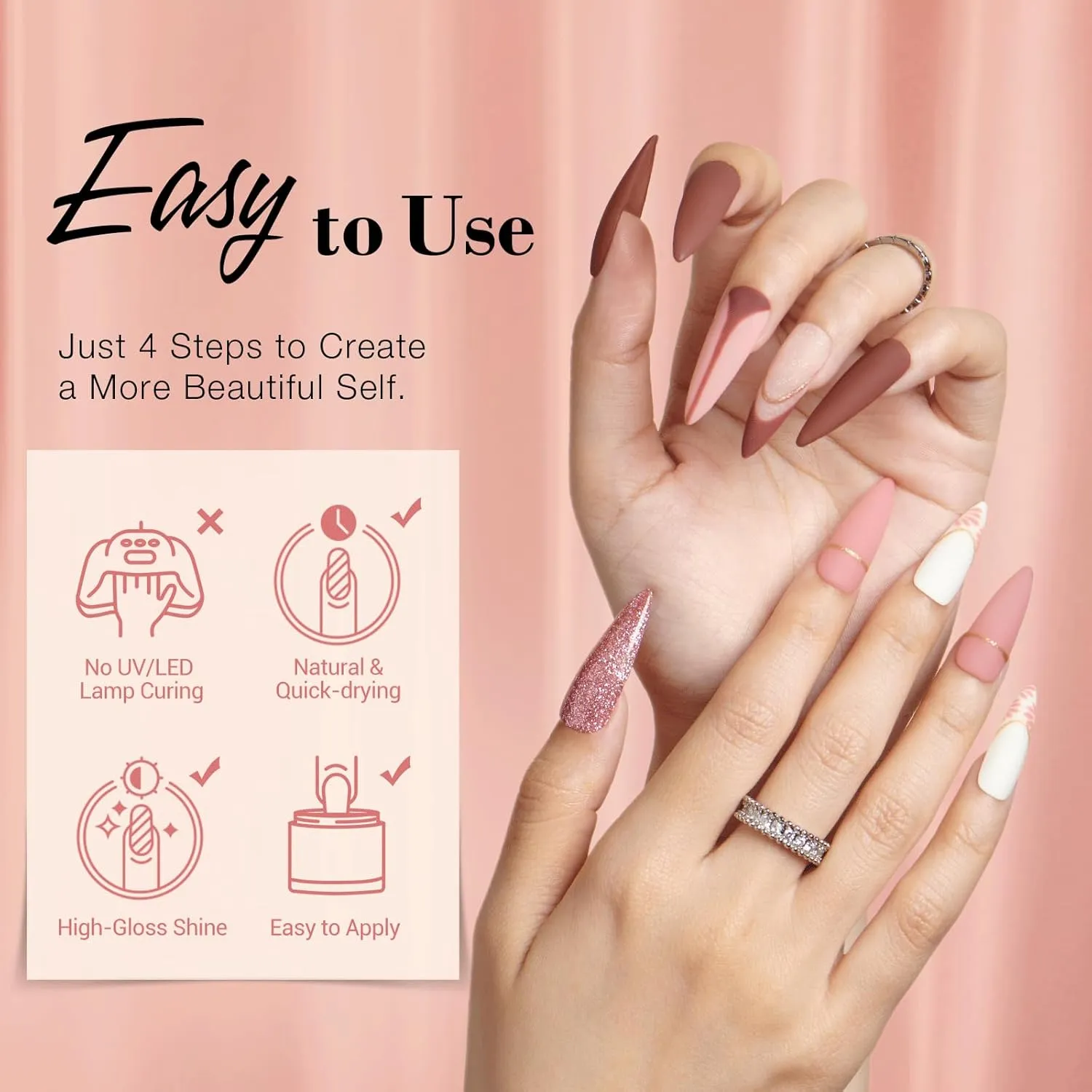 AZUREBEAUTY 31 Pcs Dip Powder Nail Kit 20 Colors Glitter Nude Brown Pink White Gray Dip Powder Liquid Set with Top/Base Coat Activator for French Nails Art Manicure DIY Salon Women Valentine's Gift