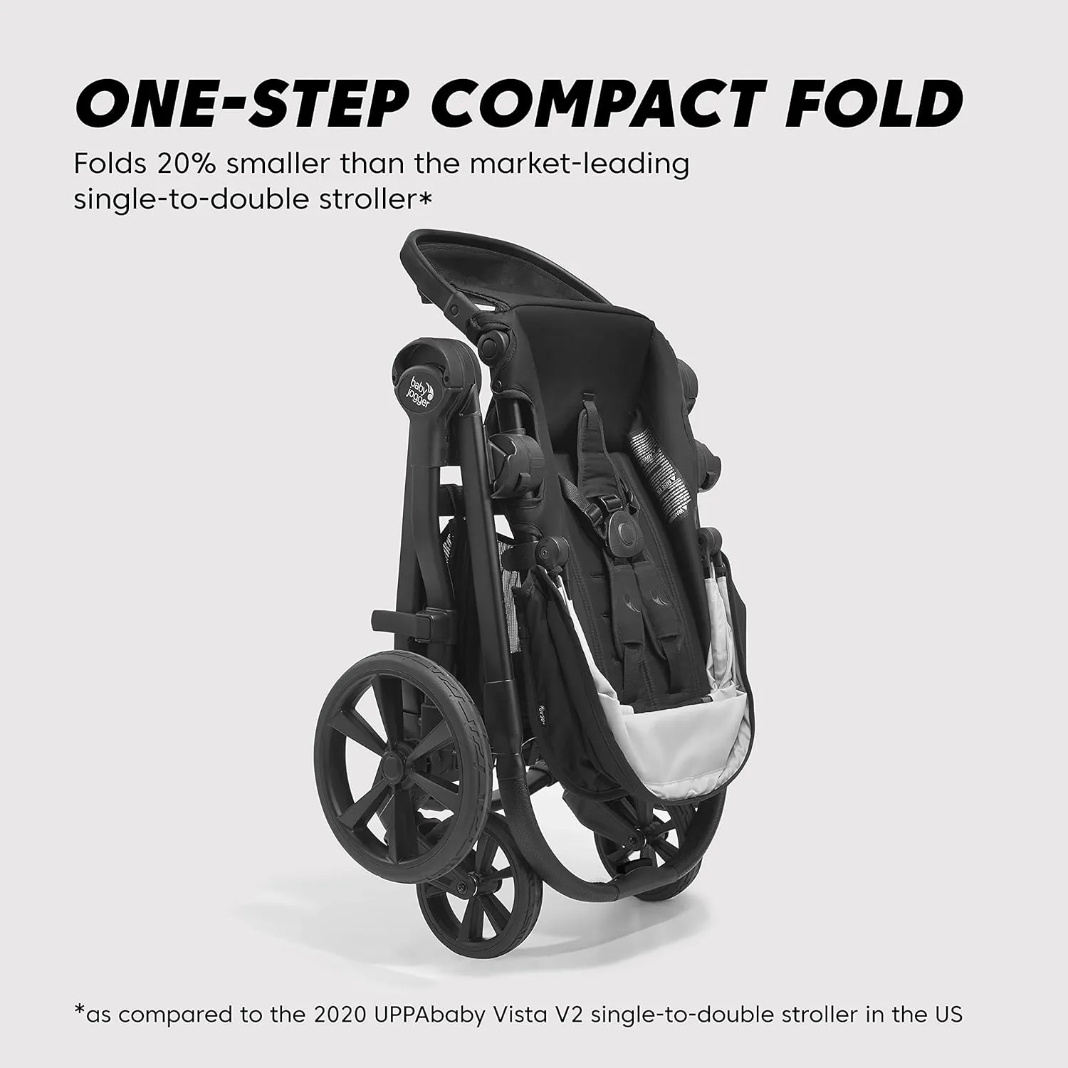 Baby Jogger City Select 2 Single-to-Double Modular Stroller Eco Collection Harbor & Tencel Grey