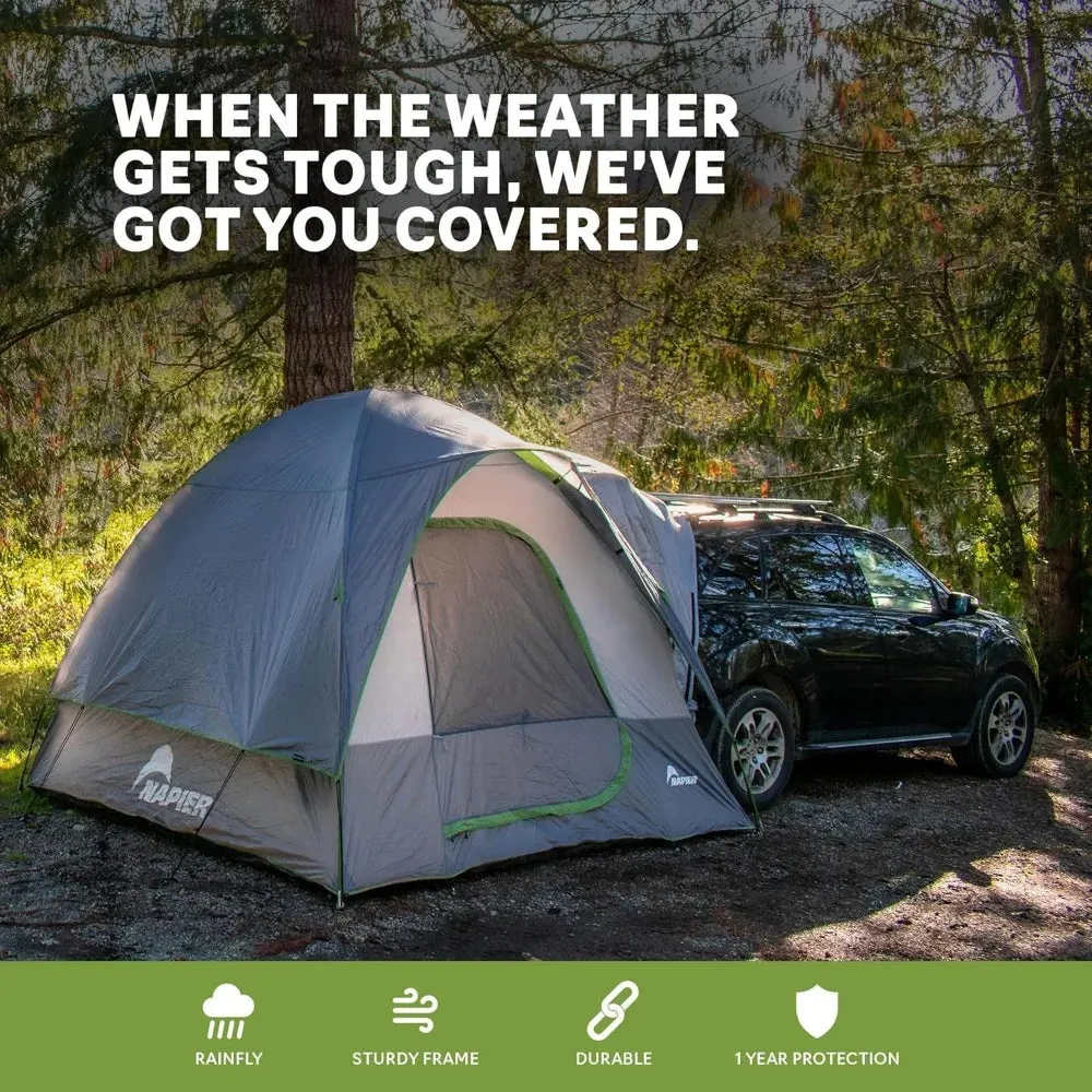 Backroadz SUV Tent 10’ x 10’ Vehicle Camping Tent | Fits All CUVs, SUVs, and Minivans | Sleeps 5