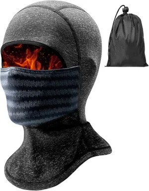 Balaclava Face Mask Men Women Thermal Ski Head Cover & Drawstring Pouch Breathable for Athletic Motorcycle