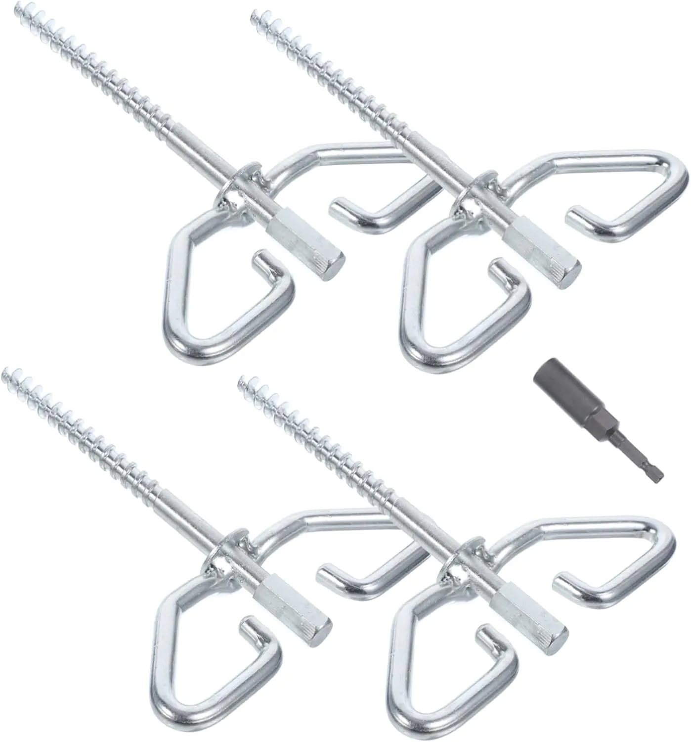 balacoo 1set Outdoor Fishing Tent Anchors Ice Shanty Stakes -Out Design for Secure Shelter Setup Windy Conditions Includes Protective Tip