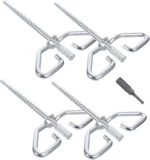 balacoo 1set Outdoor Fishing Tent Anchors Ice Shanty Stakes -Out Design for Secure Shelter Setup Windy Conditions Includes Protective Tip