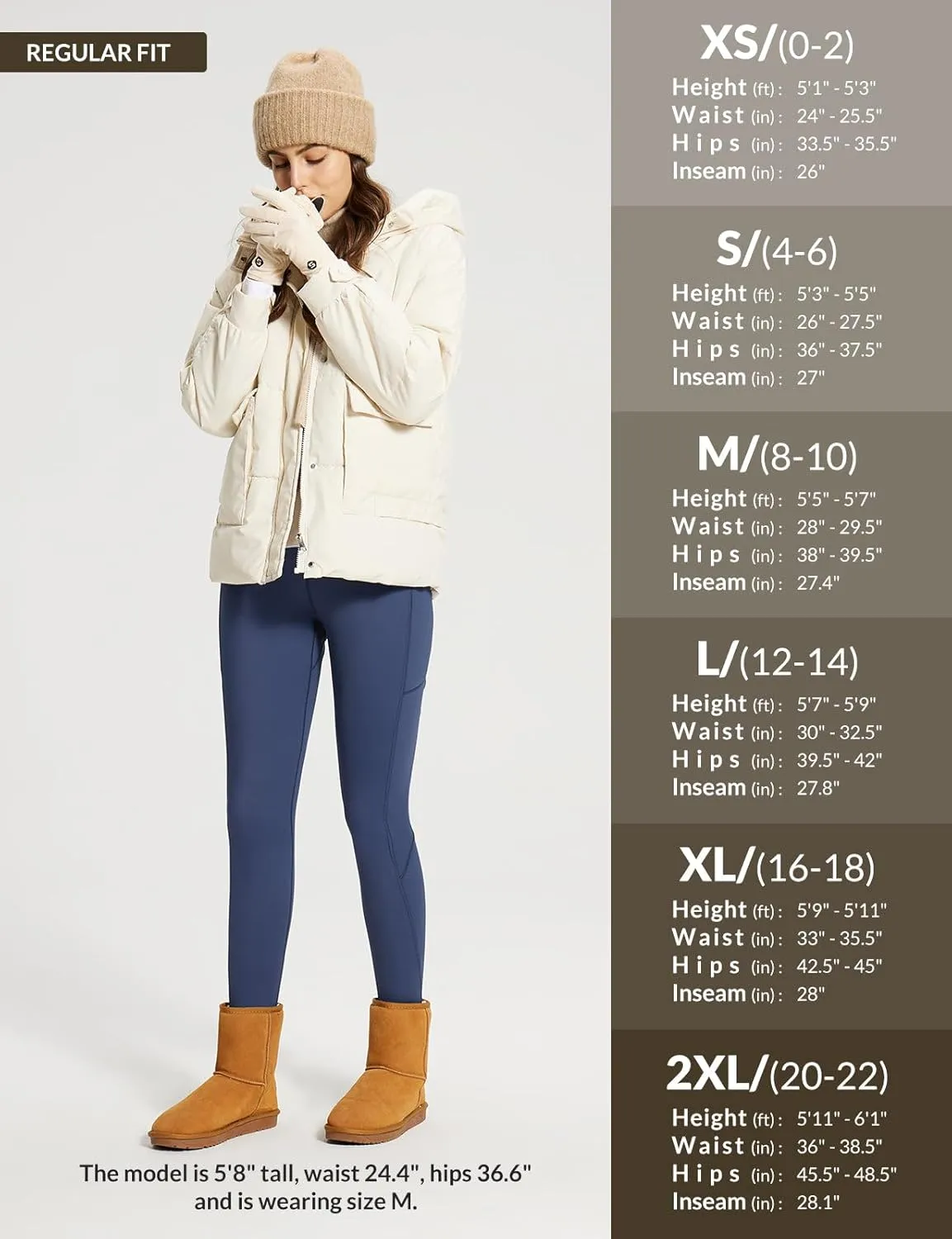 baleaf Women's Fleece Lined Leggings Thick Soft Winter Warm Thermal Waterproof High Waisted Pockets Hiking Running Skiing