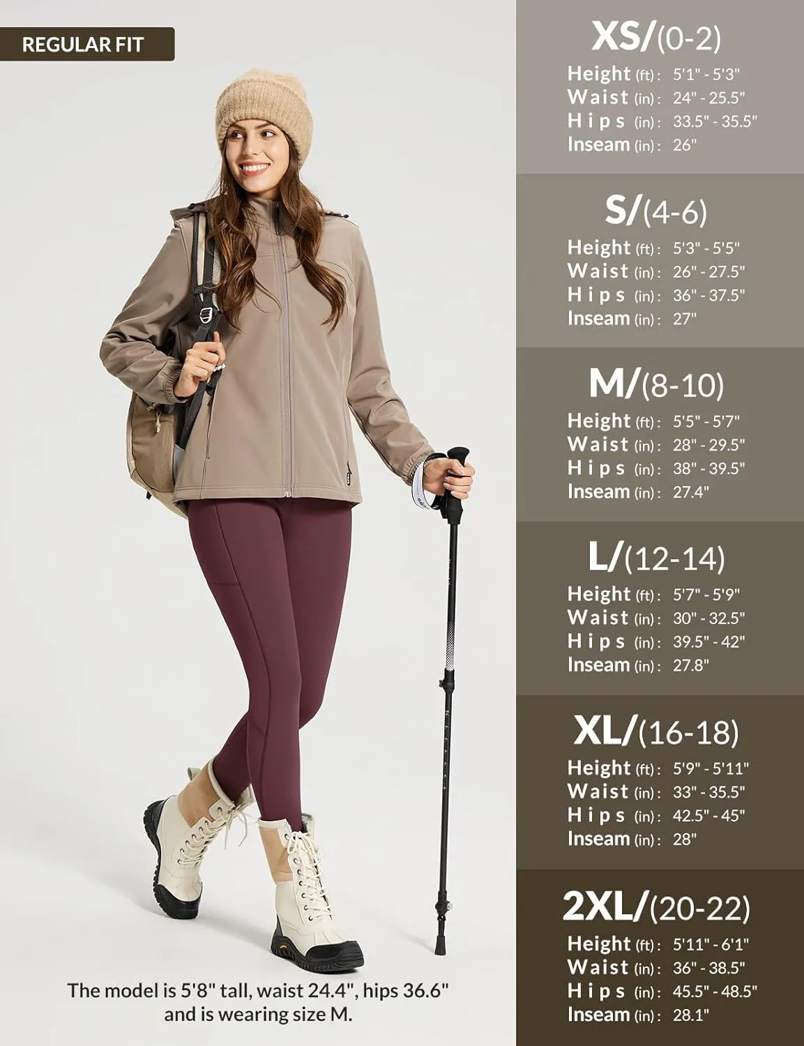 baleaf Women's Fleece Lined Leggings Thick Soft Winter Warm Thermal Waterproof High Waisted Pockets Hiking Running Skiing