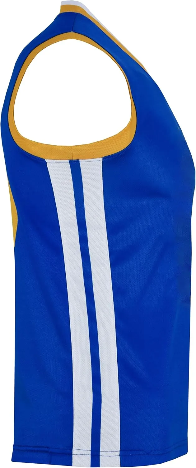 Basketball Jersey for Boys/Men 2 Piece Basketball Uniform Adult Sleeveless Kit Lightweight Set