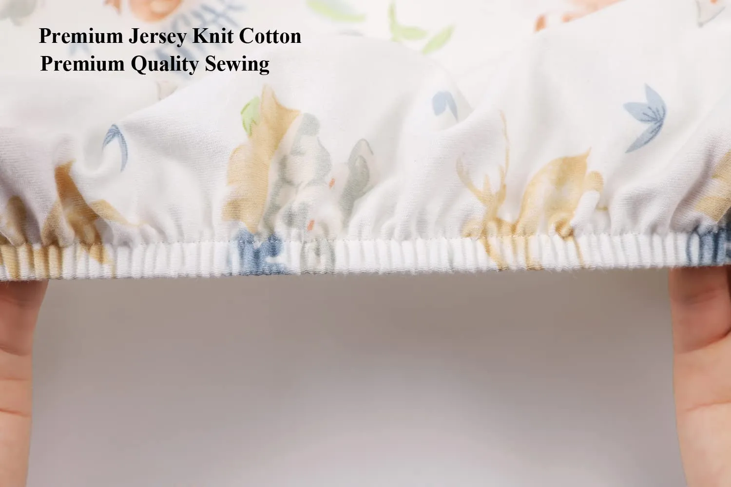 Bassinet Sheets Compatible with Maxi-COSI Iora/Swift Lightweight Portable Bassinet, Angelbliss Bassient, 2 Pack, 100% Jersey Knit Cotton 190GSM, Ultra Soft Breathable, Fox Deer and Elephant
