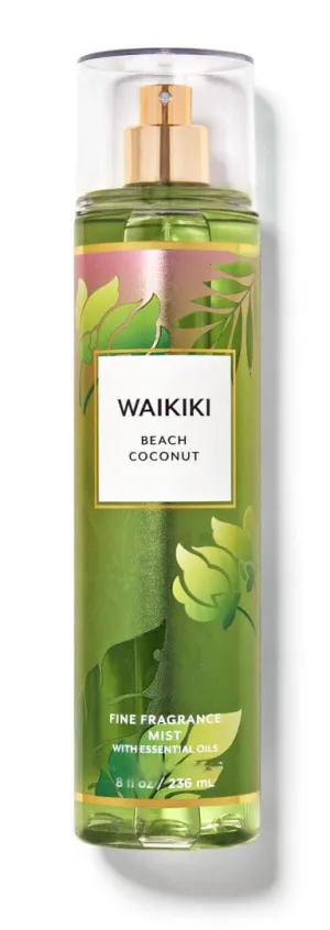Bath and Body Waikiki Beach Coconut Fine Fragrance Mist - 8 Fl Oz