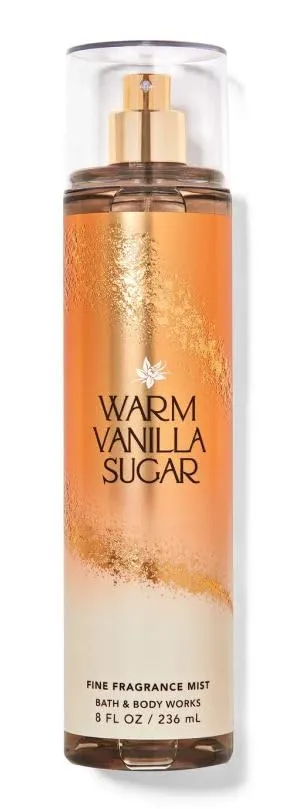 Bath and Body Warm Vanilla Sugar Fine Fragrance Mist | 8 fl oz | Long-Lasting Scent | Skin-Friendly Formula
