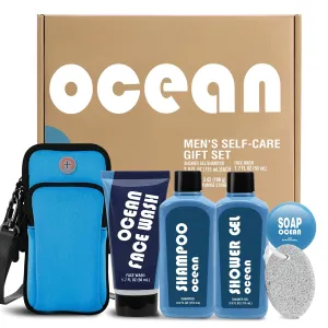 Bath and Body Wash Gift for Men, 6 Pcs Post-Workout Bath Gifts for Men, Cleanses, Hydrates, Refreshes, Mens Father's Day, Birthdays, Holidays Gifts Ideas