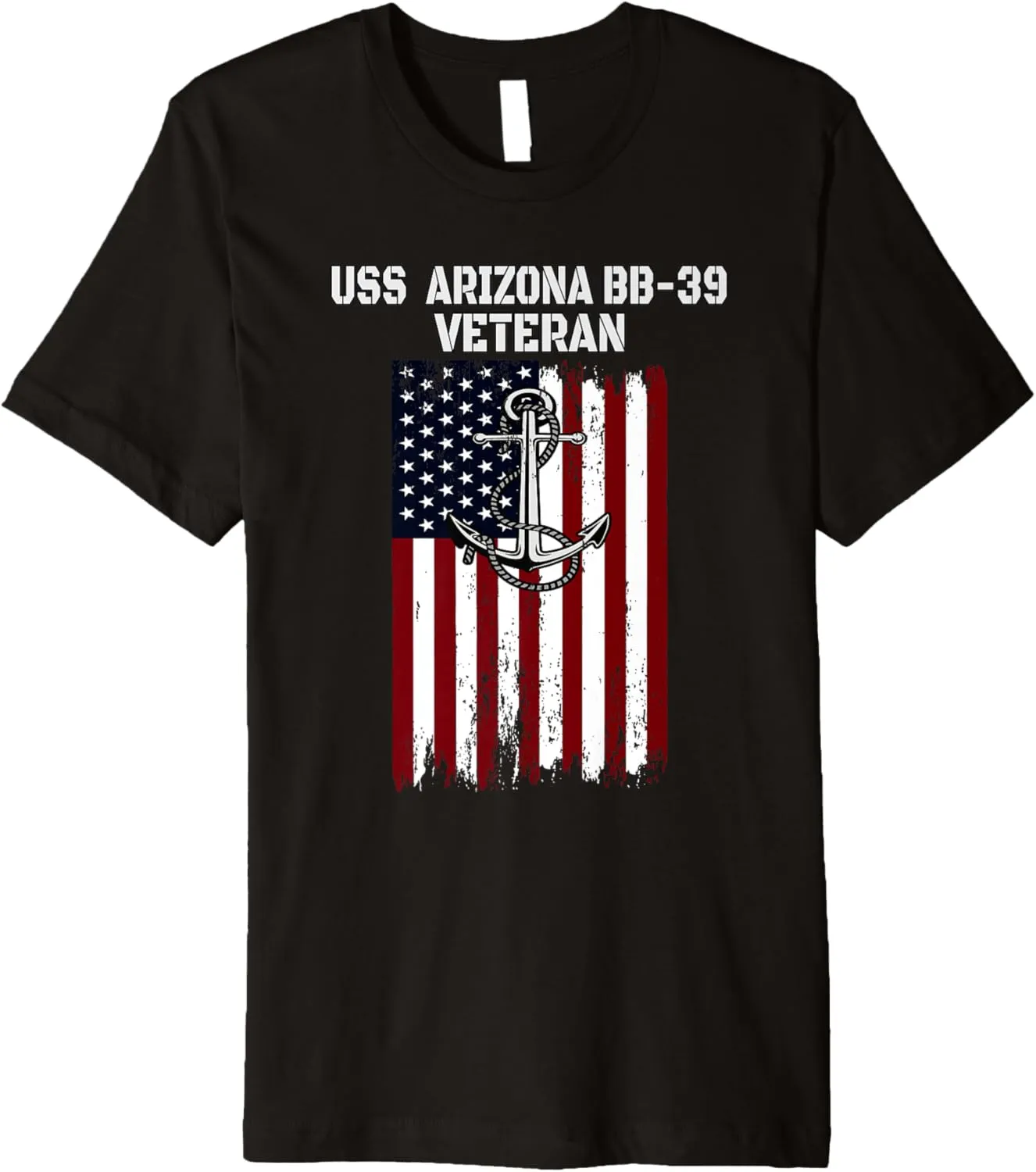 Battleship USS Arizona BB-39 Veterans Warship Father Grandpa Premium T-Shirt