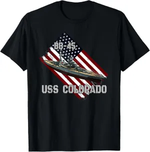 Battleship USS Colorado BB-45 & Combat Warship Veterans Day T-Shirt