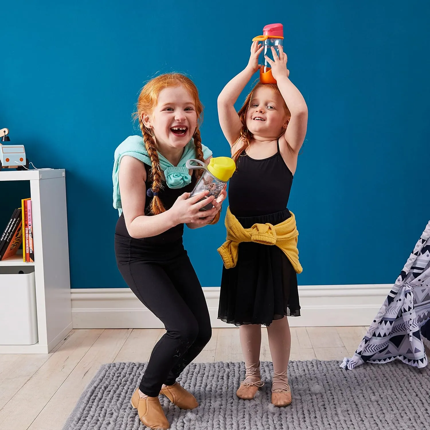 b.box 15 oz Sport Spout Kids Water Bottle for School, Sports, Travel, Daycare. Leakproof, Spill Proof, Dishwasher Safe. Easy Grip Triangle Shape, Durable Tritan Material. BPA Free.