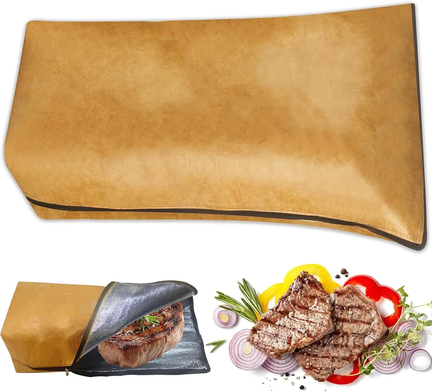 BBQ Blanket - Reusable Smoker Grilling Meat Insulated Resting Bag with Wide Mouth for Large Brisket/Beef/Turkey (ONE-PCS)