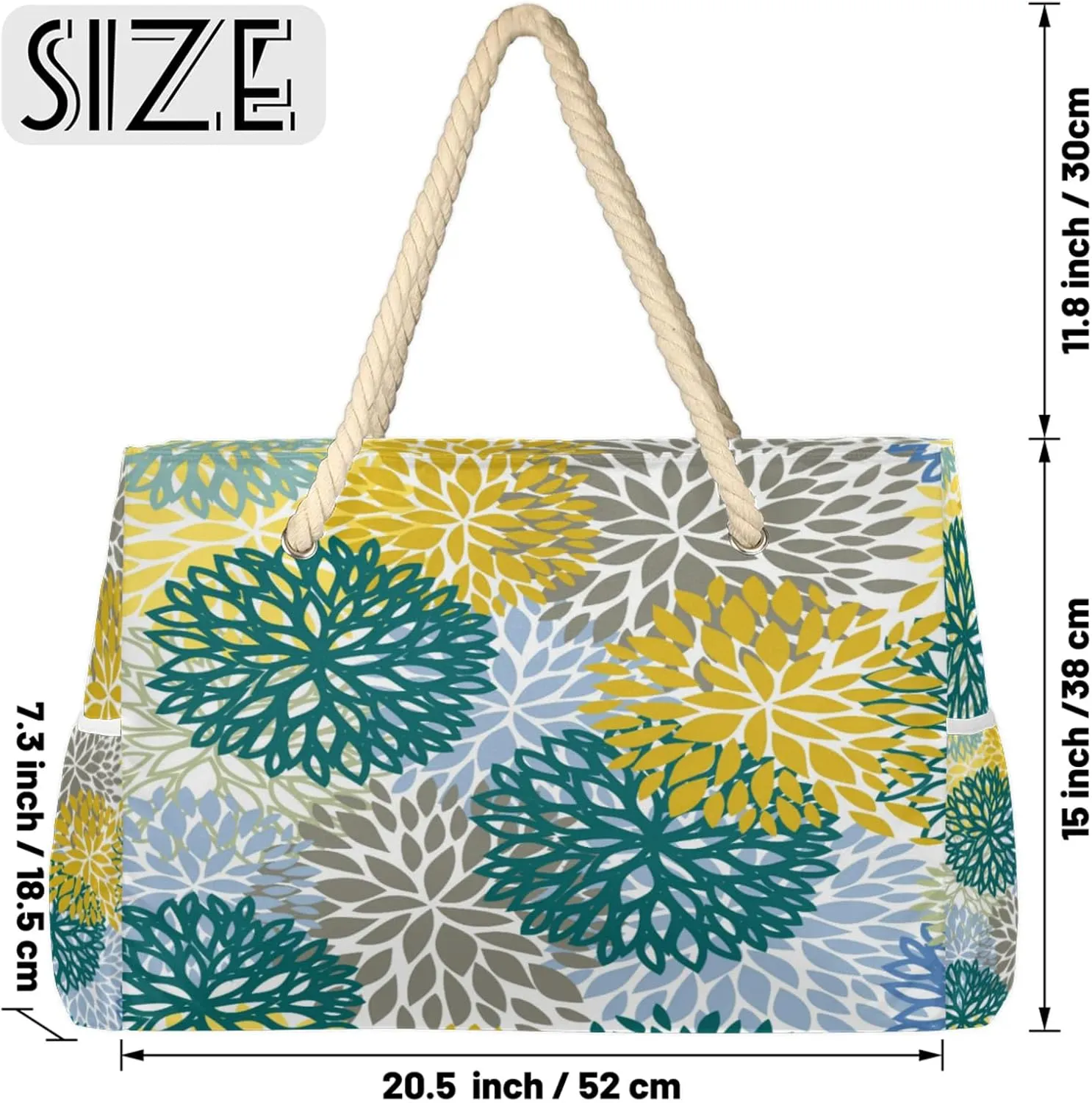 Beach Bags for Women Large Beach Tote Bag, Waterproof Sandproof Swim Pool Bag with Zipper