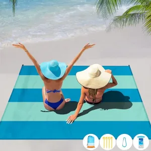 Beach Blanket Oversized Extra Large 78" X 81"Waterproof Sandproof Beach Blanket 1-7 Adults Lightweight Durable for Travel Camping Hiking Picnic (78" X 81", Color5)