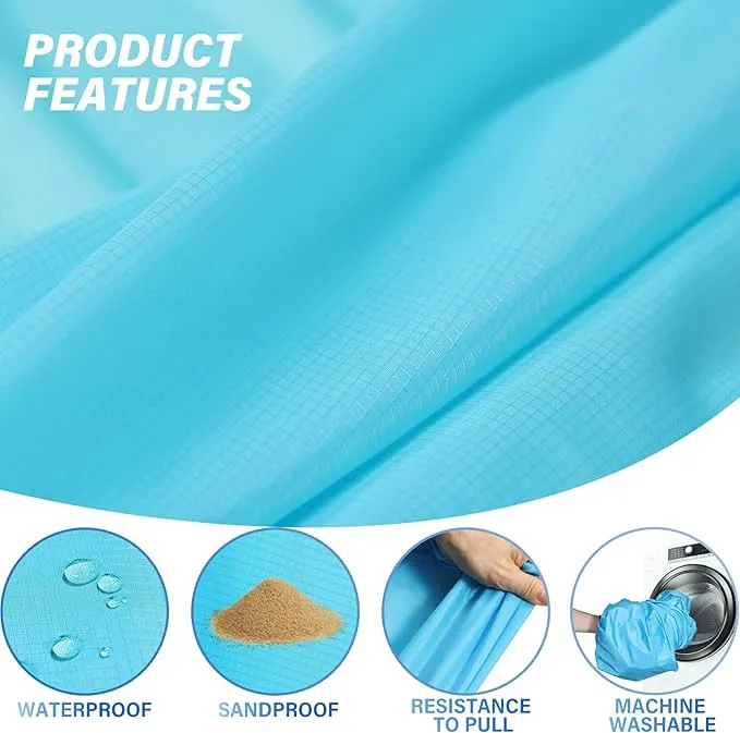 Beach Blanket Oversized Extra Large 78" X 81"Waterproof Sandproof Beach Blanket 1-7 Adults Lightweight Durable for Travel Camping Hiking Picnic (78" X 81", Color5)