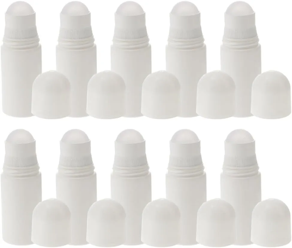 Beaupretty 15pc Rose Quartz Rollerball Bottles Travel Size Refillable Perfume Bottles (50ml) Leakproof Portable