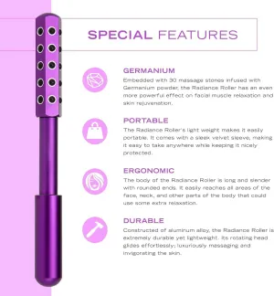 Beauty Sculptor Roller for Face, Uplifting Facial Massager for Skin Firming and Glow, Facelift Pro Roller, Cooling & Sculpting (Purple)