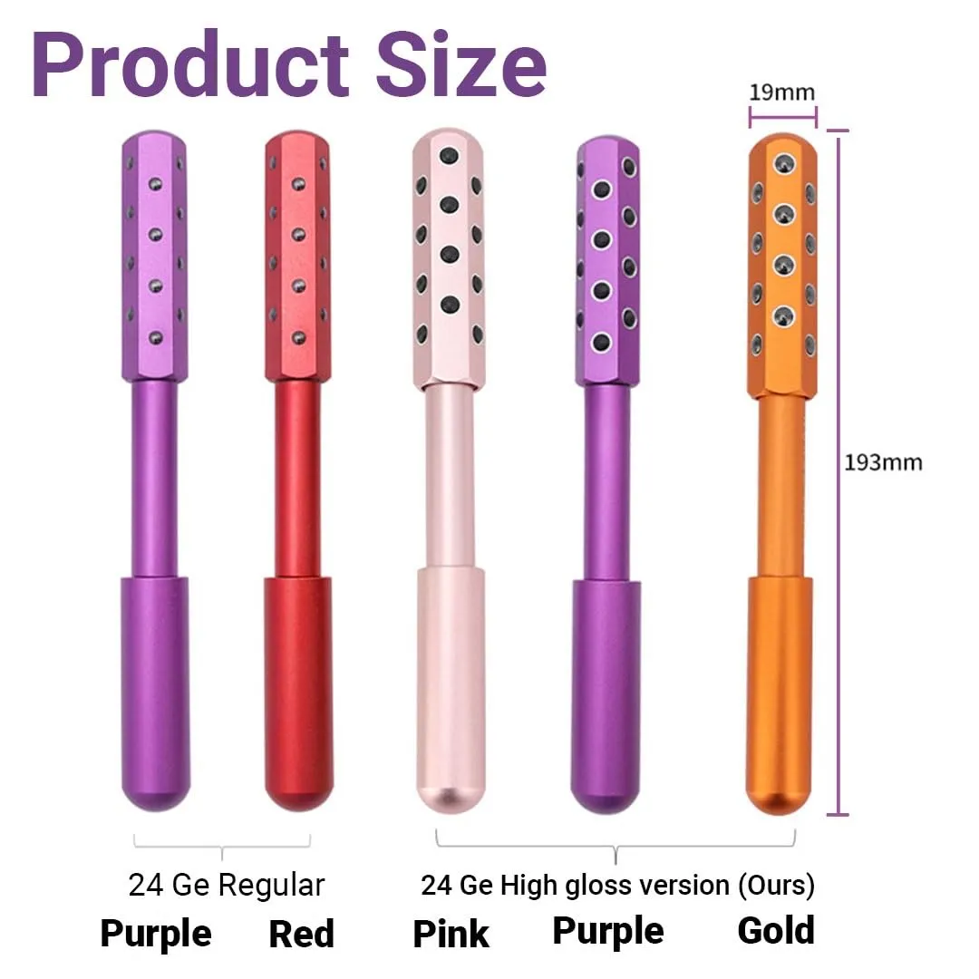 Beauty Sculptor Roller – Uplifting Facial Massager for Skin Firming and Glow, Anti-Aging Face Tool for Daily Skincare Routine, Made of Germanium Alloy with Portable Ergonomic Design(30 Ge Gold,1 PCS)