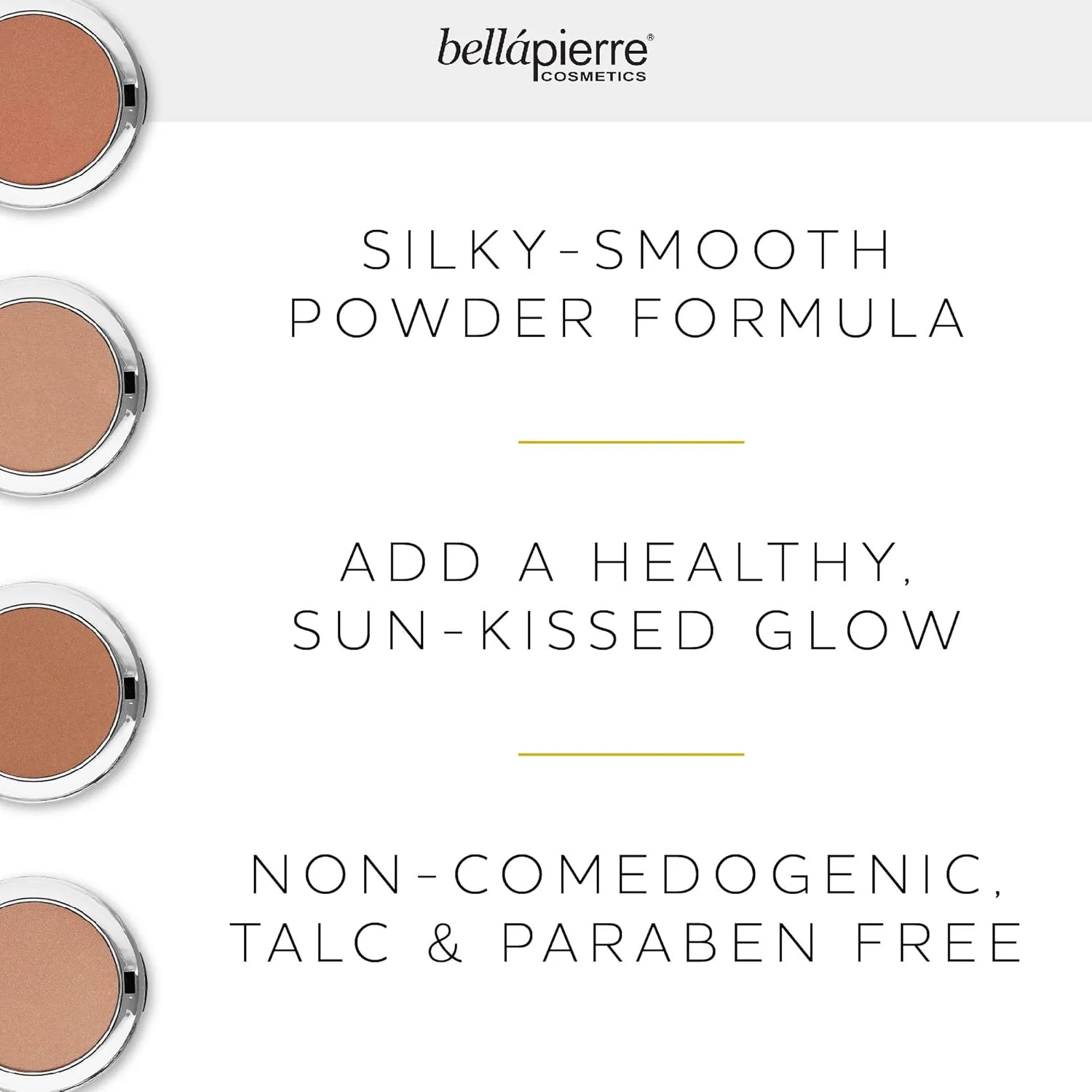 bellapierre Compact Mineral Bronzer | Beautifully Warms for a Sun Kissed Glow | Infused with Nourishing Jojoba | Non-Toxic & Paraben Free Formula - Pure Element - 0.35 Oz