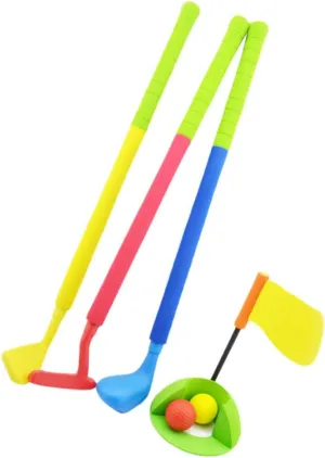 BESPORTBLE 1Set Golf Clubs Set Safe and Lightweight Indoor Outdoor Golfs Plaything for Includes Golf Clubs Practice Balls for Family Fun and Sports Development