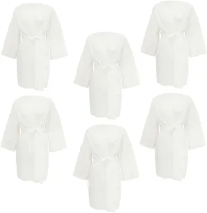BESPORTBLE Piece Disposable Spa Robes Cloth Bathrobe Sets Spa Towel Wraps for Women for Beauty Salons Travel and Home White