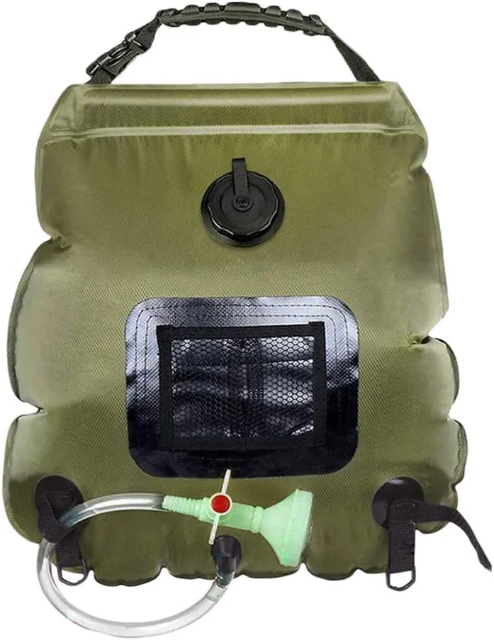 BESPORTBLE Solar Shower Bag for Camping 20l Water Storage Portable Shower Heater with Temperature Display Board