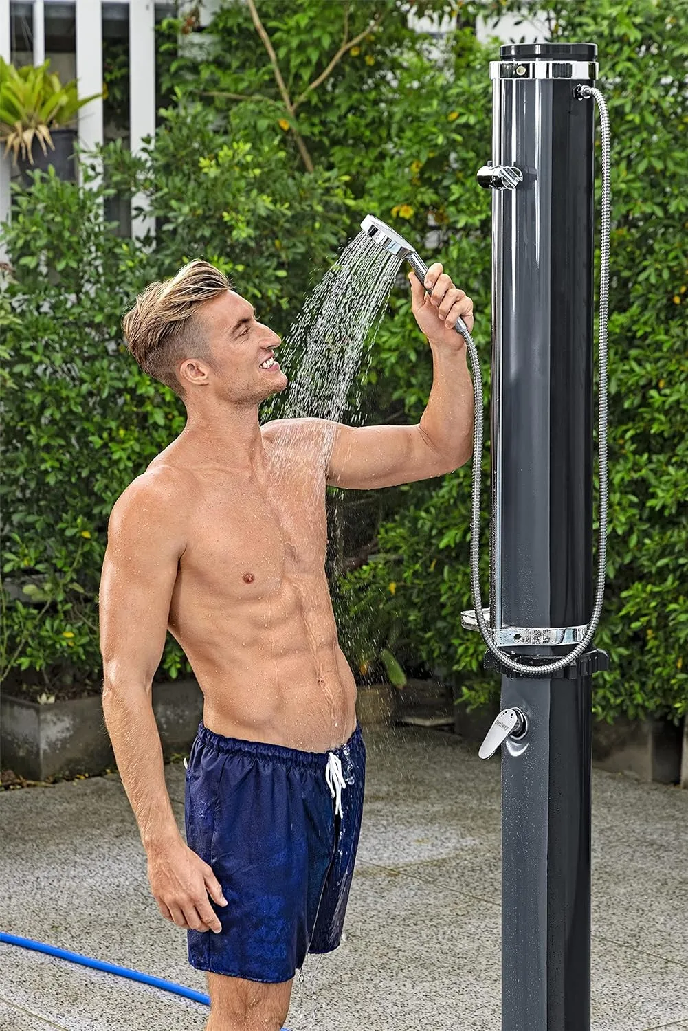 Bestway Flowclear SolarFlow 9 Gal Solar-Heated Outdoor Shower | Portable, Outside Shower Station Fixture | Great for Camping, Pool Area, Beach House