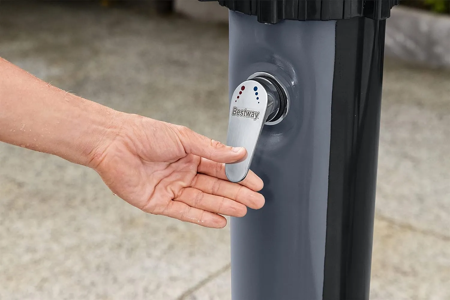 Bestway Flowclear SolarFlow 9 Gal Solar-Heated Outdoor Shower | Portable, Outside Shower Station Fixture | Great for Camping, Pool Area, Beach House