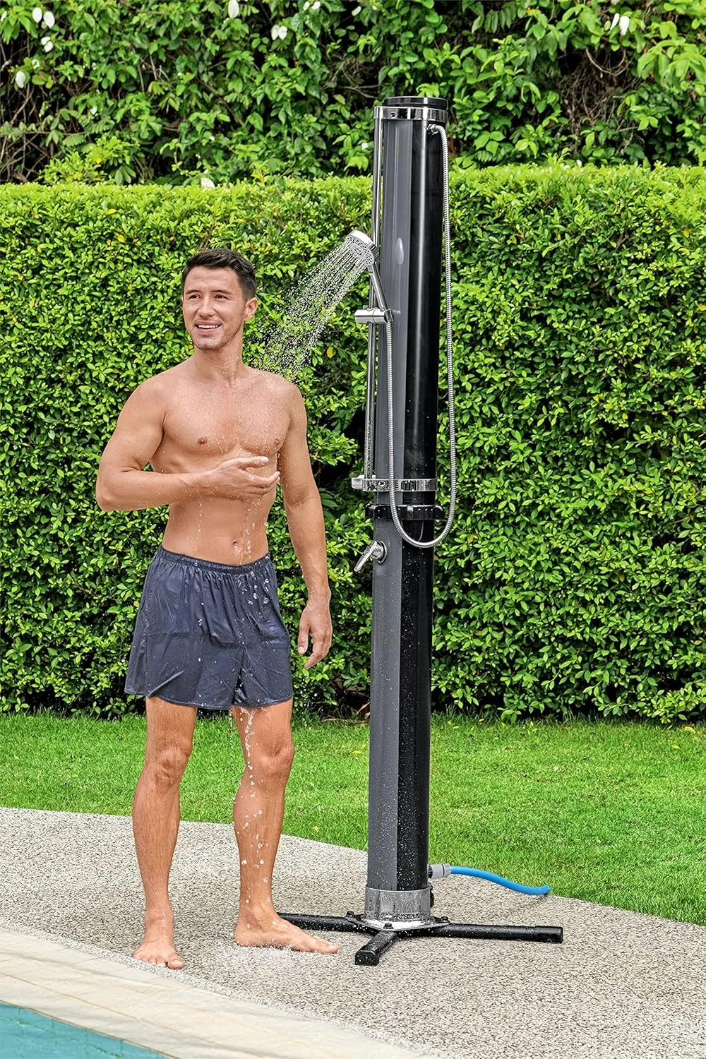 Bestway Flowclear SolarFlow 9 Gal Solar-Heated Outdoor Shower | Portable, Outside Shower Station Fixture | Great for Camping, Pool Area, Beach House