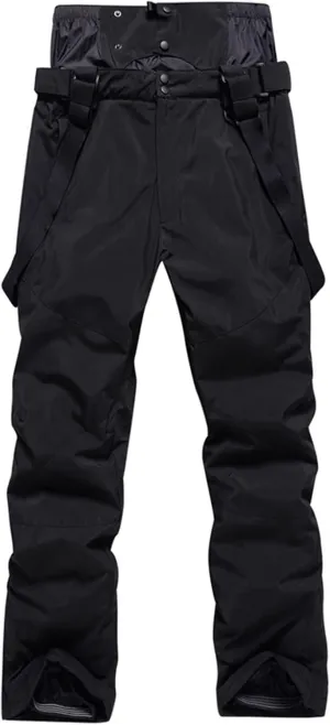 Bib Snow Board Pants for Women Outdoor Windproof Wate-Resistant Insulated Loose Ski Trousers with Suspenders for Snowmobiling
